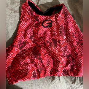 CYCLEBAR High Neck Red Snakeskin Sports Bra sz 6 medium